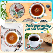 Load image into Gallery viewer, 10PCS Diamond Painting Art Coaster Kit Santa Christmas Christmas Gifts Cardinals
