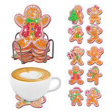 Load image into Gallery viewer, 10PCS Diamond Painting Art Coaster Kit Santa Christmas Christmas Gifts Cardinals
