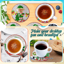 Load image into Gallery viewer, 10PCS Diamond Painting Art Coaster Kit Santa Christmas Christmas Gifts Cardinals
