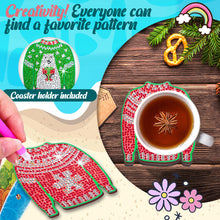 Load image into Gallery viewer, 10PCS Diamond Painting Art Coaster Kit Santa Christmas Christmas Gifts Cardinals
