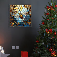 Load image into Gallery viewer, Diamond Painting - Full Round - glass painting bee (40*40CM)
