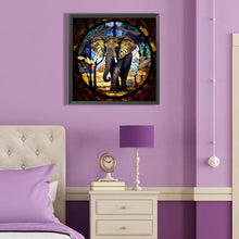 Load image into Gallery viewer, Diamond Painting - Full Round - glass painting elephant (40*40CM)
