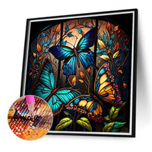 Load image into Gallery viewer, Diamond Painting - Full Round - glass painting butterfly (40*40CM)
