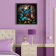 Load image into Gallery viewer, Diamond Painting - Full Round - glass painting butterfly (40*40CM)
