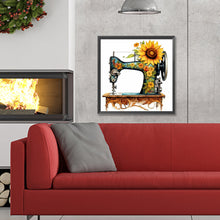 Load image into Gallery viewer, Diamond Painting - Full Round - Sunflower sewing machine (30*30CM)
