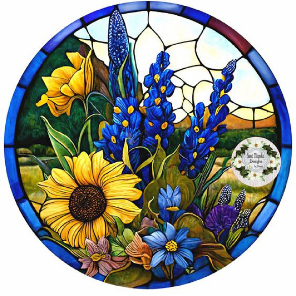 Diamond Painting - Full Round - sunflower lavender (30*30CM)
