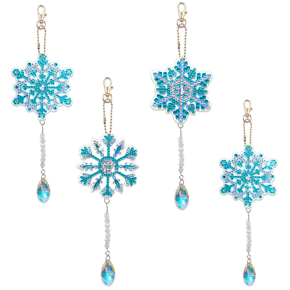 4PCS Crystal Painting Ornaments Suncatcher for Kids Party Decoration Home Decor