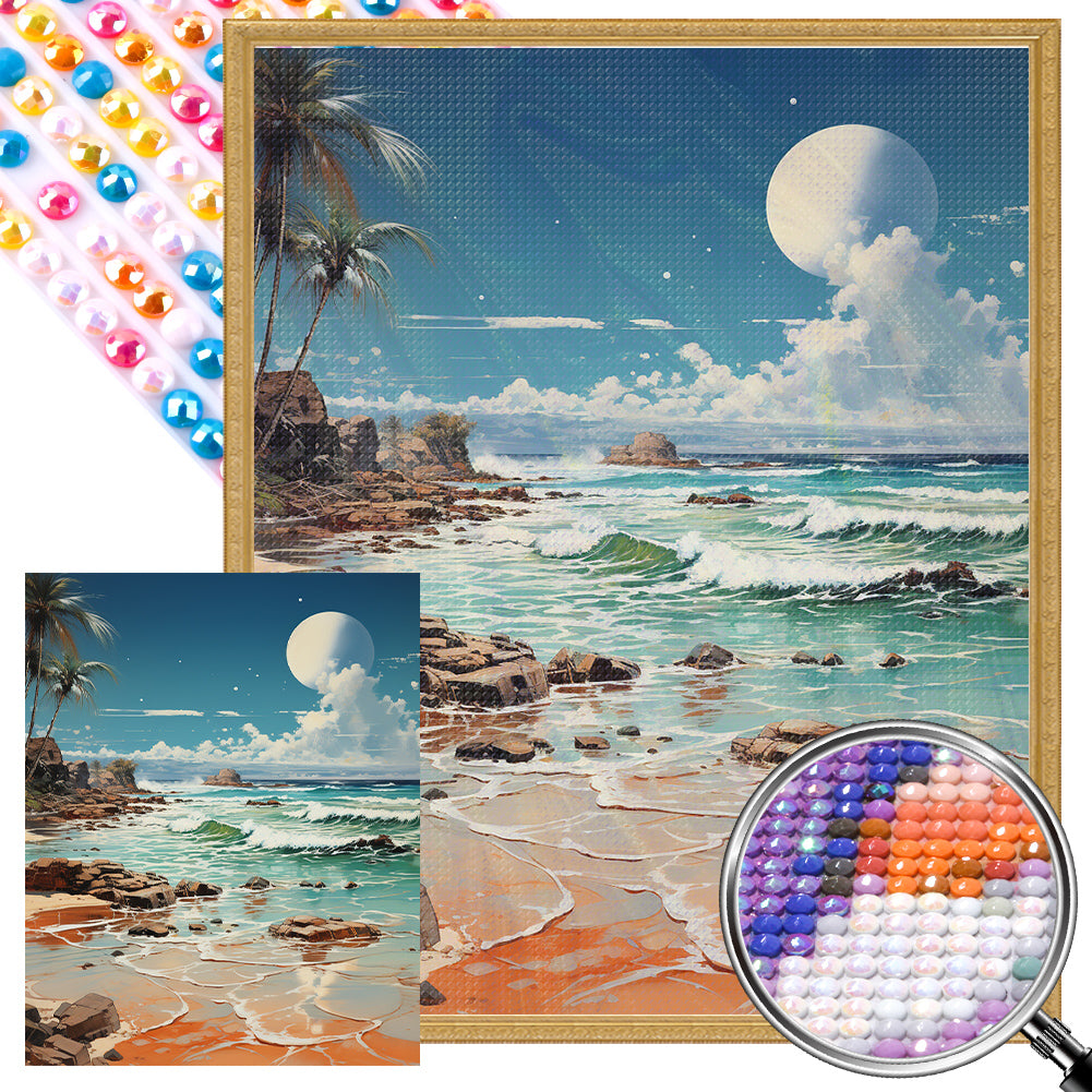 AB Diamond Painting - Full Round - sea view (40*50CM)