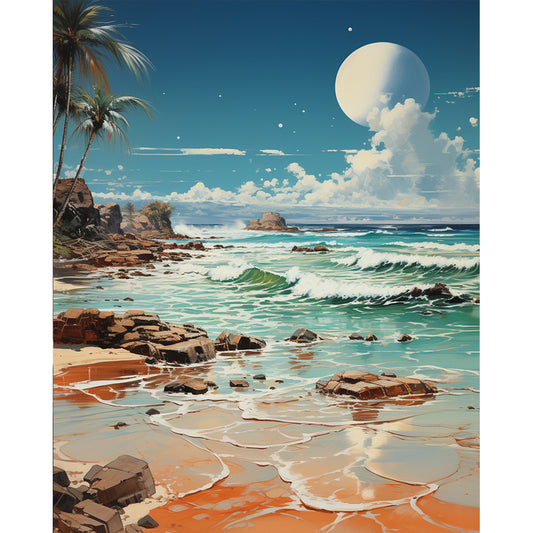 AB Diamond Painting - Full Round - sea view (40*50CM)