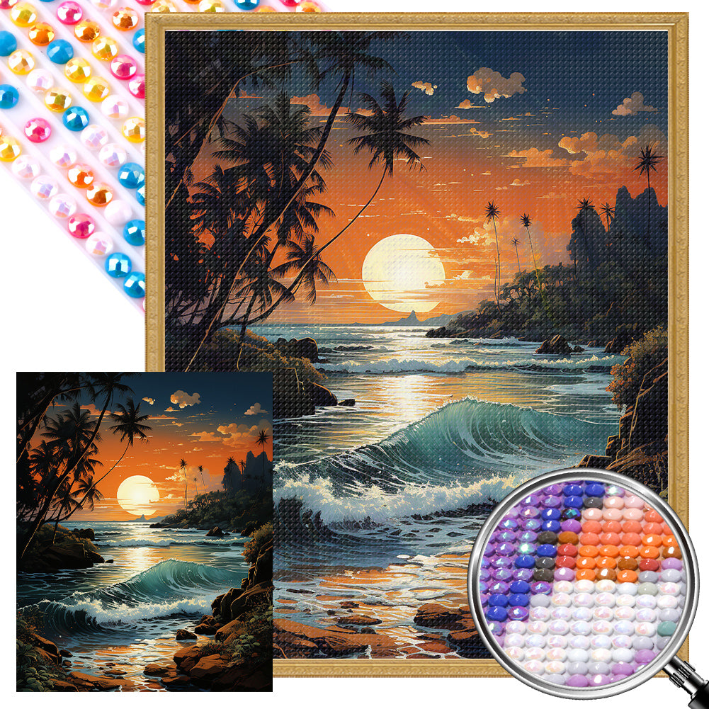 AB Diamond Painting - Full Round - sea view (40*50CM)