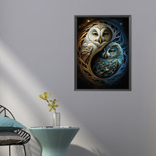 Load image into Gallery viewer, AB Diamond Painting - Full Round - Yin Yang Owl (40*55CM)
