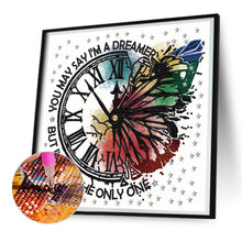 Load image into Gallery viewer, Diamond Painting - Partial Special Shaped - butterfly clock (30*30CM)
