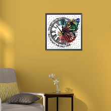 Load image into Gallery viewer, Diamond Painting - Partial Special Shaped - butterfly clock (30*30CM)
