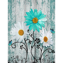 Load image into Gallery viewer, Diamond Painting - Full Round - Flowers on wooden board background (30*40CM)
