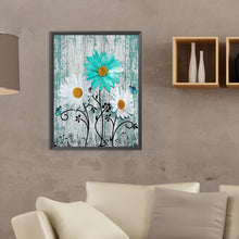 Load image into Gallery viewer, Diamond Painting - Full Round - Flowers on wooden board background (30*40CM)

