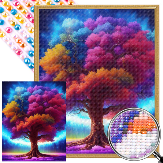 AB Diamond Painting - Full Round - four seasons tree (40*50CM)