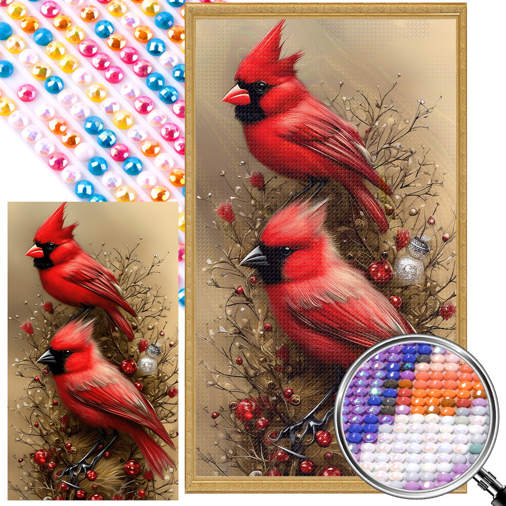 AB Diamond Painting - Full Round - cardinal (40*70CM)