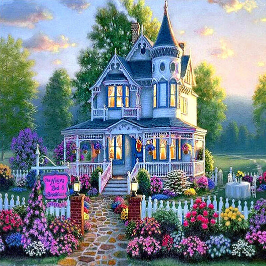 AB Diamond Painting - Full Square - garden house (40*40CM)