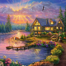 Load image into Gallery viewer, AB Diamond Painting - Full Square - garden house (40*40CM)
