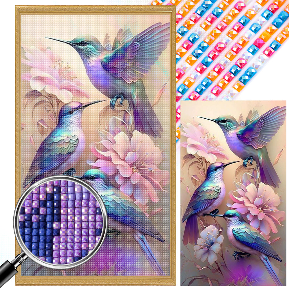 AB Diamond Painting - Full Square - garden hummingbird (40*70CM)