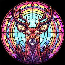Load image into Gallery viewer, Diamond Painting - Full Round - stained glass deer (30*30CM)
