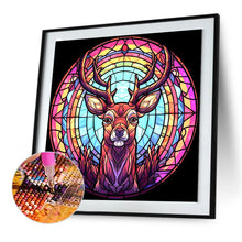 Load image into Gallery viewer, Diamond Painting - Full Round - stained glass deer (30*30CM)
