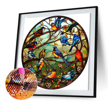 Load image into Gallery viewer, Diamond Painting - Full Round - stained glass bird (30*30CM)
