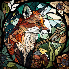 Load image into Gallery viewer, Diamond Painting - Full Round - stained glass fox (30*30CM)
