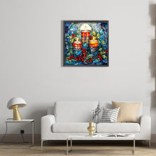 Load image into Gallery viewer, Diamond Painting - Full Round - Christmas candle glass painting (30*30CM)
