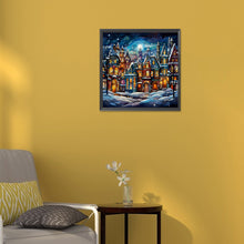 Load image into Gallery viewer, Diamond Painting - Full Round - Christmas street glass painting (30*30CM)
