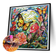 Load image into Gallery viewer, Diamond Painting - Full Round - Garden Butterfly Glass Painting (30*30CM)
