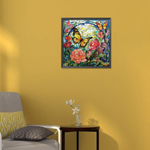 Load image into Gallery viewer, Diamond Painting - Full Round - Garden Butterfly Glass Painting (30*30CM)
