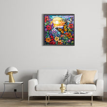 Load image into Gallery viewer, Diamond Painting - Full Round - Garden Butterfly Glass Painting (30*30CM)
