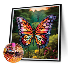 Load image into Gallery viewer, Diamond Painting - Full Round - Garden Butterfly Glass Painting (30*30CM)
