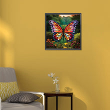 Load image into Gallery viewer, Diamond Painting - Full Round - Garden Butterfly Glass Painting (30*30CM)
