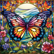 Load image into Gallery viewer, Diamond Painting - Full Round - Garden Butterfly Glass Painting (30*30CM)
