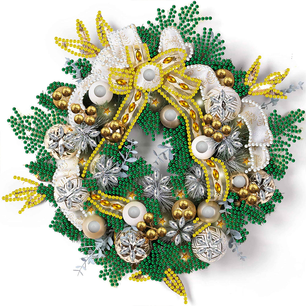 Diamond Painting - Partial Special Shaped - Christmas wreath (30*30CM)