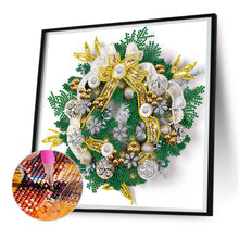 Load image into Gallery viewer, Diamond Painting - Partial Special Shaped - Christmas wreath (30*30CM)
