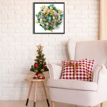Load image into Gallery viewer, Diamond Painting - Partial Special Shaped - Christmas wreath (30*30CM)
