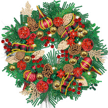 Load image into Gallery viewer, Diamond Painting - Partial Special Shaped - Christmas wreath (30*30CM)
