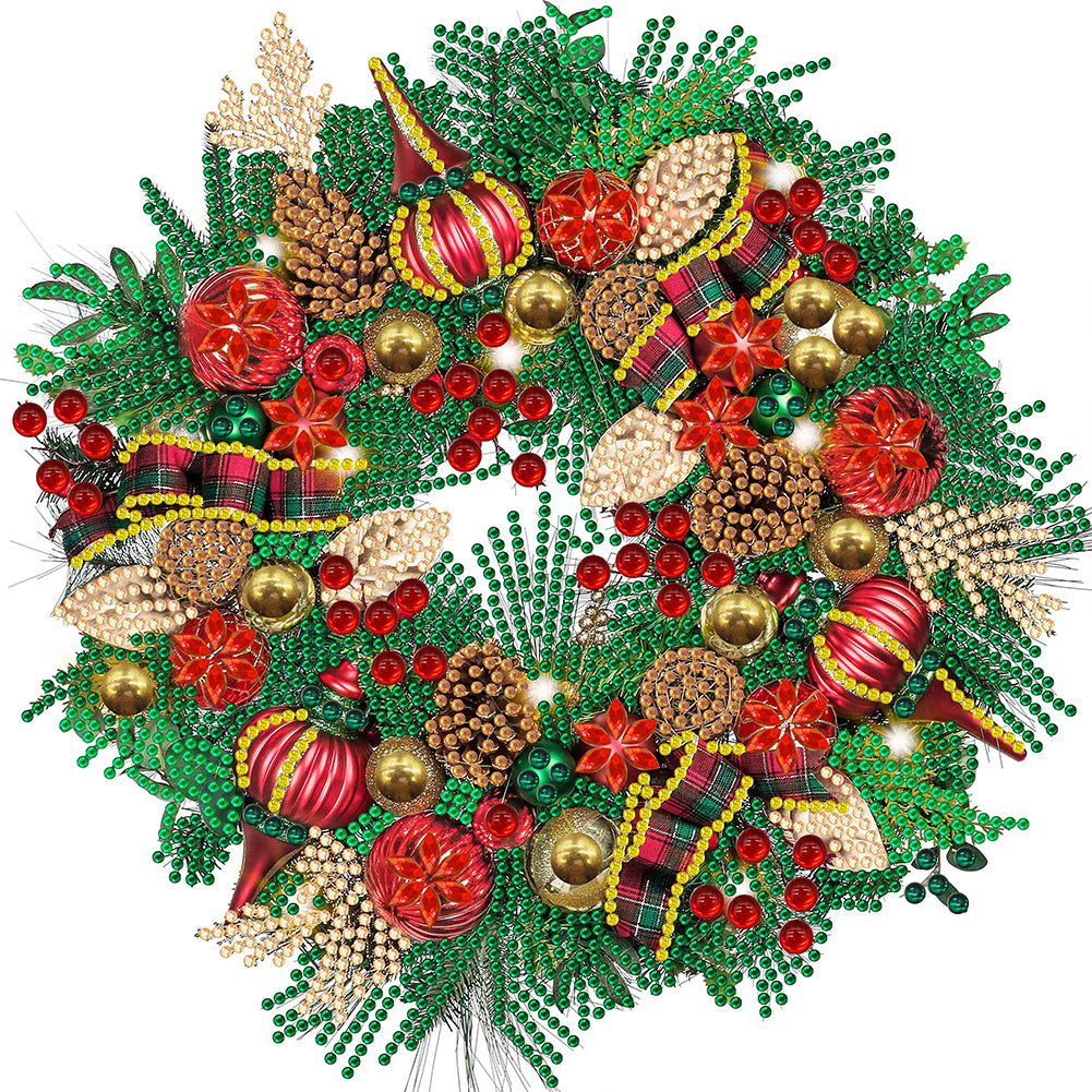 Diamond Painting - Partial Special Shaped - Christmas wreath (30*30CM)