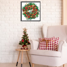 Load image into Gallery viewer, Diamond Painting - Partial Special Shaped - Christmas wreath (30*30CM)
