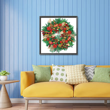 Load image into Gallery viewer, Diamond Painting - Partial Special Shaped - Christmas wreath (30*30CM)
