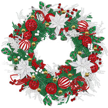 Load image into Gallery viewer, Diamond Painting - Partial Special Shaped - Christmas wreath (30*30CM)
