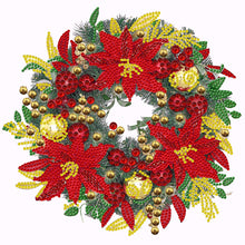 Load image into Gallery viewer, Diamond Painting - Partial Special Shaped - Christmas wreath (30*30CM)
