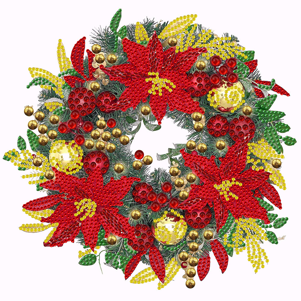 Diamond Painting - Partial Special Shaped - Christmas wreath (30*30CM)