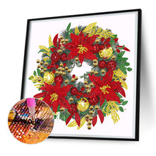 Load image into Gallery viewer, Diamond Painting - Partial Special Shaped - Christmas wreath (30*30CM)
