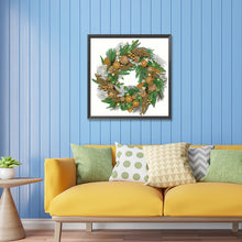Load image into Gallery viewer, Diamond Painting - Partial Special Shaped - Christmas wreath (30*30CM)
