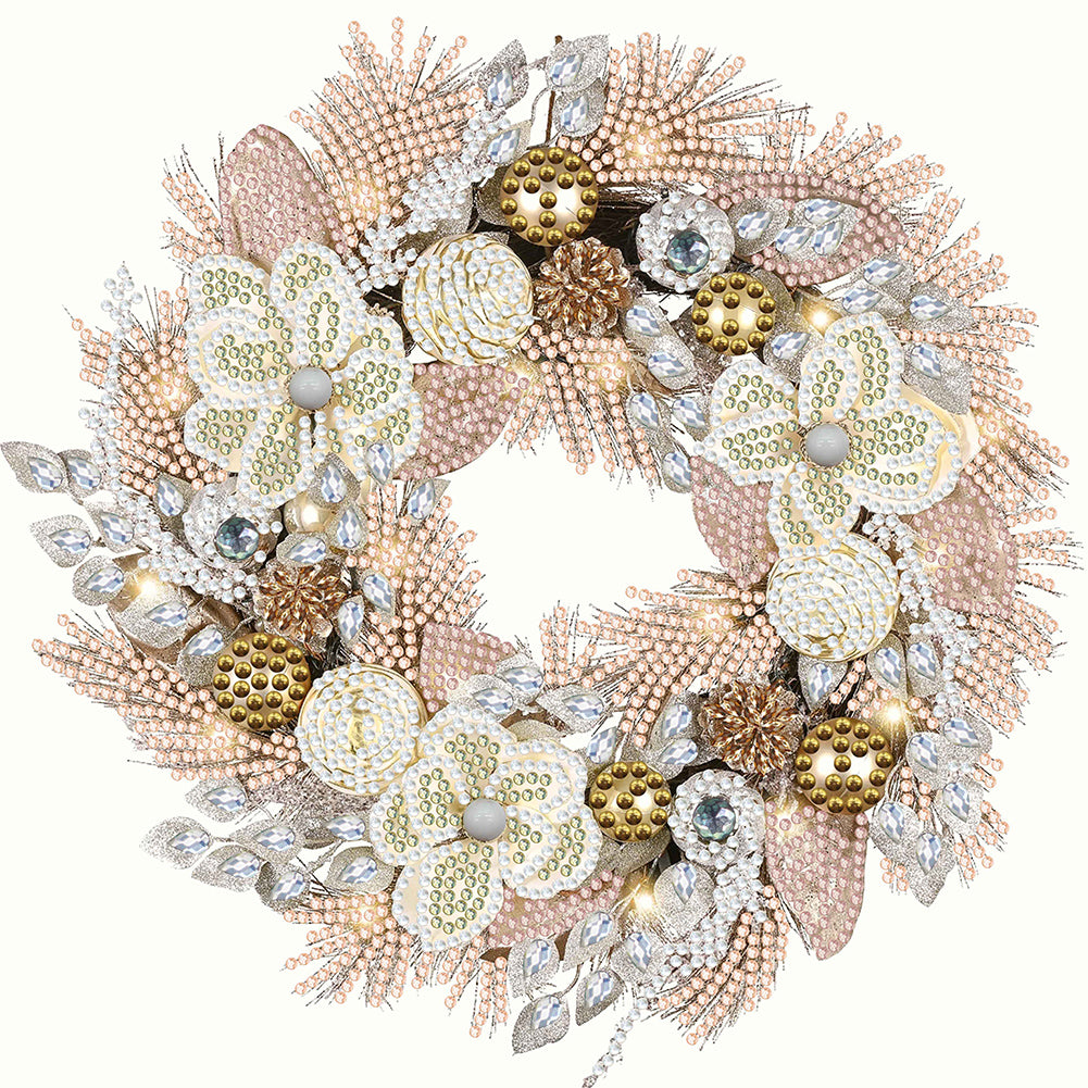 Diamond Painting - Partial Special Shaped - Christmas wreath (30*30CM)