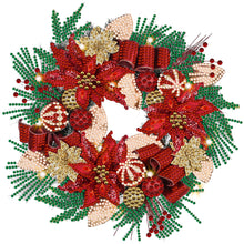 Load image into Gallery viewer, Diamond Painting - Partial Special Shaped - Christmas wreath (30*30CM)
